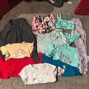 Puma White Graphic Short Sleeve Tee with Floral Accents